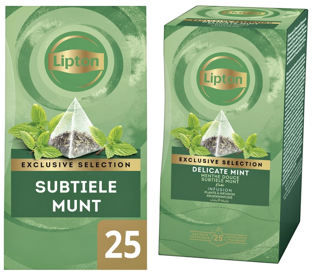 Een Thee Lipton Exclusive subtiele munt 25x2gr koop je bij VHK Kantoorartikelen