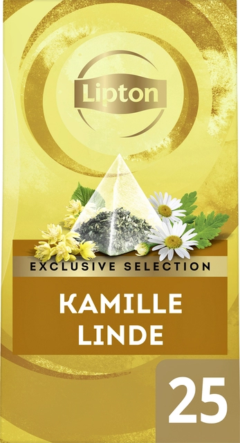 Een Thee Lipton Exclusive kamille linde 25x2gr koop je bij VHK Kantoorartikelen