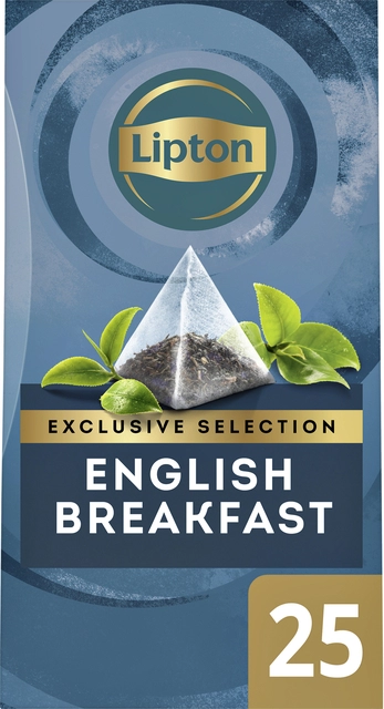 Een Thee Lipton Exclusive English breakfast 25x2gr koop je bij VHK Kantoorartikelen