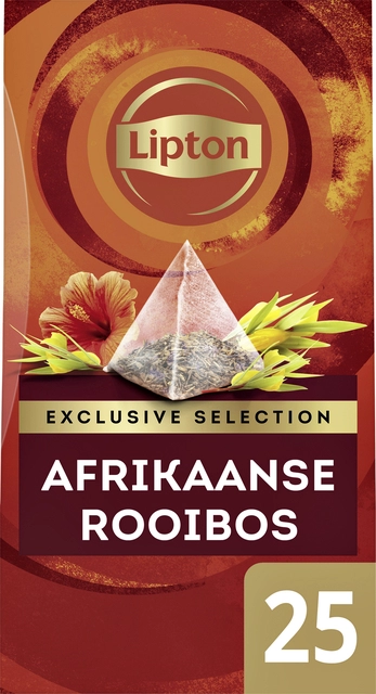 Een Thee Lipton Exclusive Afrikaanse rooibos 25x2gr koop je bij VHK Kantoorartikelen