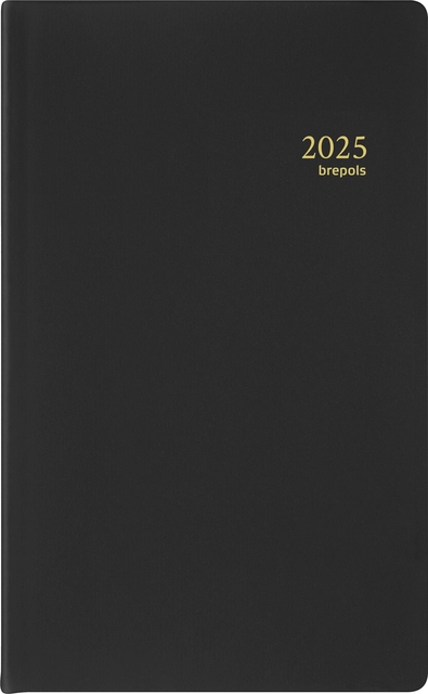 Een Agenda 2025 Brepols Breform Seta 1dag/1pagina zwart koop je bij Hoekmankantoorartikelen.nl