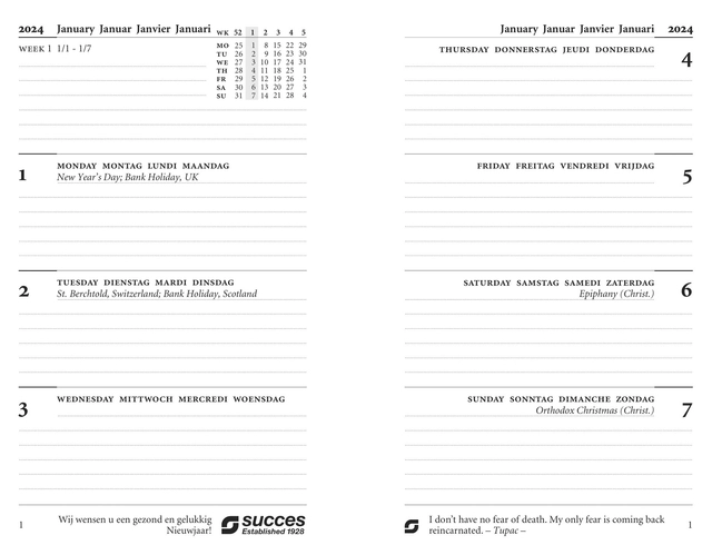 Een Calendarium 2025 Succes Junior 7dagen/2pagina's koop je bij Hoekmankantoorartikelen.nl