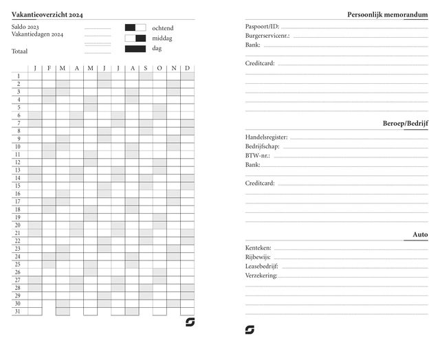 Een Agendavulling 2025 Succes Senior 7dagen/2pagina's koop je bij VHK Kantoorartikelen