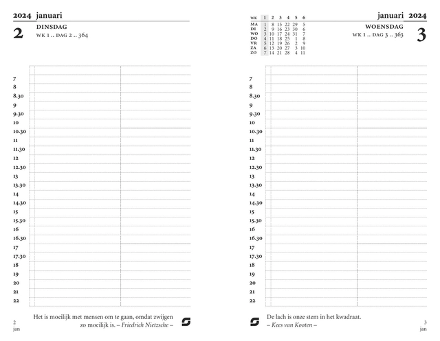 Een Agendavulling 2025 Succes Mini 1dag/1pagina koop je bij VHK Kantoorartikelen