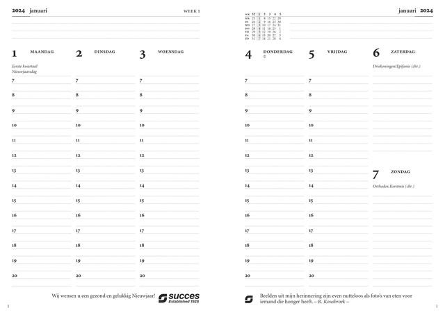 Een Agendavulling 2025 Succes Executive A5 7dagen/2pagina's koop je bij VHK Kantoorartikelen