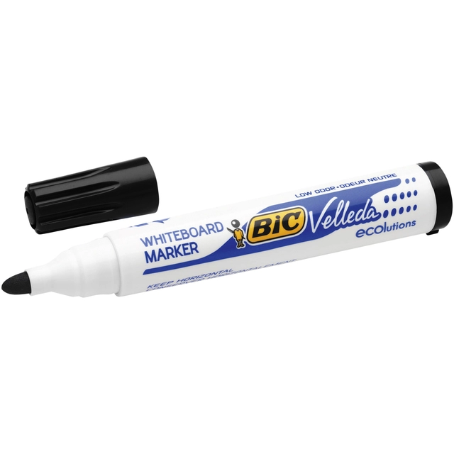 Een Viltstift Bic Velleda 1701 whiteboard rond large zwart koop je bij Hoekmankantoorartikelen.nl