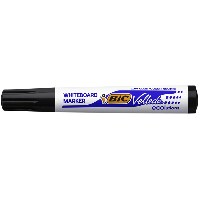 Een Viltstift Bic Velleda 1701 whiteboard rond large zwart koop je bij Hoekmankantoorartikelen.nl