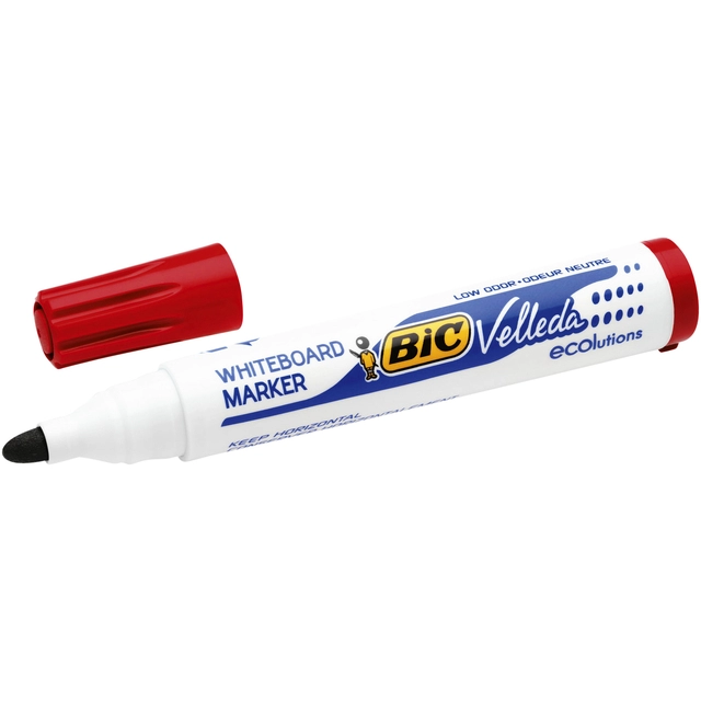 Een Viltstift Bic Velleda 1701 whiteboard rond large rood koop je bij VHK Kantoorartikelen