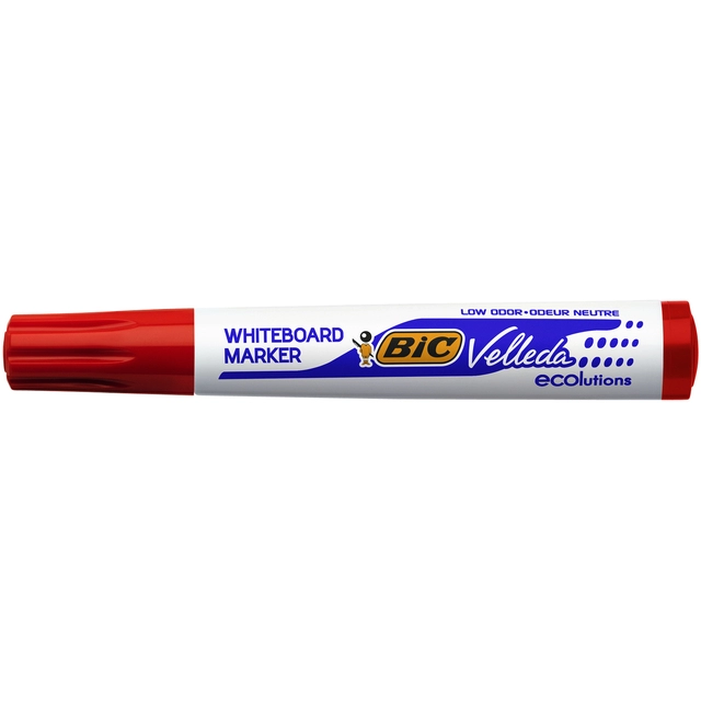 Een Viltstift Bic Velleda 1701 whiteboard rond large rood koop je bij VHK Kantoorartikelen