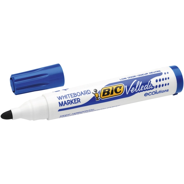 Een Viltstift Bic Velleda 1701 whiteboard rond large blauw koop je bij VHK Kantoorartikelen