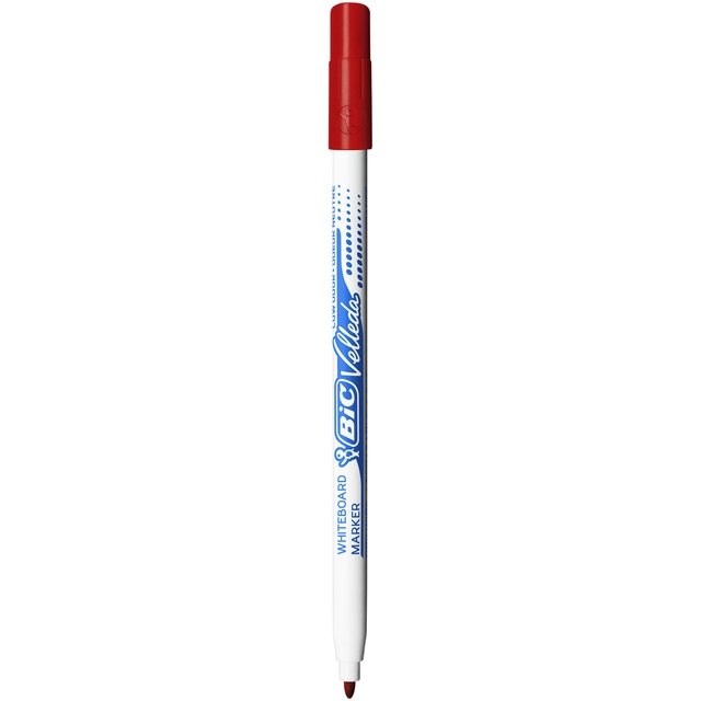 Een Viltstift Bic Velleda 1721 whiteboard rond fijn rood koop je bij VHK Kantoorartikelen