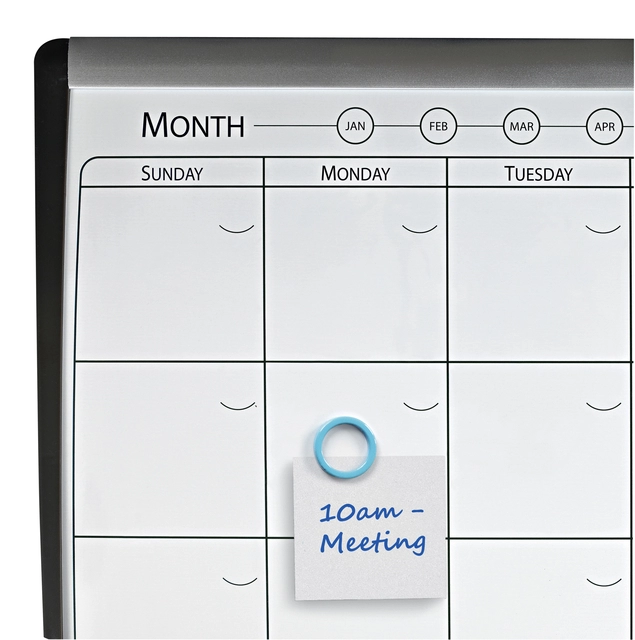 Een Whiteboard Nobo magnetische planner met prikbord van kurk 585x430mm koop je bij VHK Kantoorartikelen