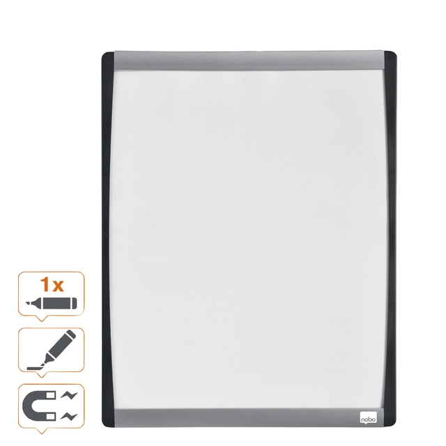 Een Whiteboard Nobo 35.5x28cm gewelfd koop je bij VHK Kantoorartikelen