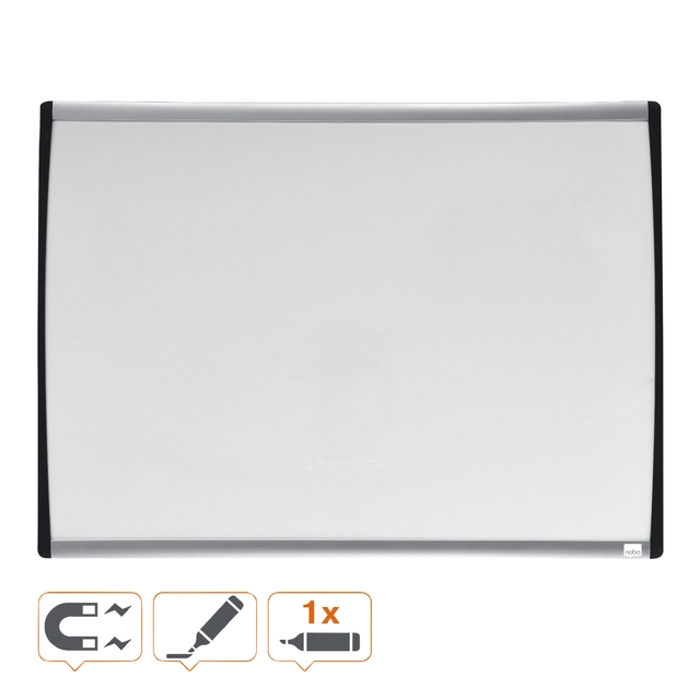 Een Whiteboard Nobo 58.5x43cm gewelfd koop je bij Hoekmankantoorartikelen.nl