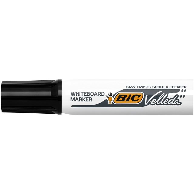 Een Viltstift Bic Velleda 1781 whiteboard schuin large zwart koop je bij VHK Kantoorartikelen