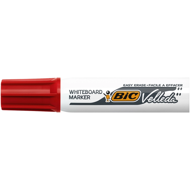 Een Viltstift Bic Velleda 1781 whiteboard schuin large rood koop je bij VHK Kantoorartikelen