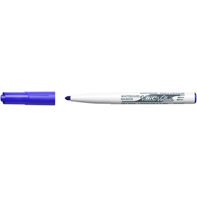 Een Viltstift Bic Velleda 1741 whiteboard rond medium blauw koop je bij VHK Kantoorartikelen