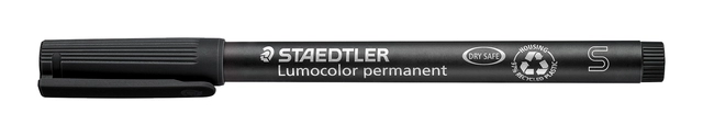 Een Viltstift Staedtler Lumocolor 313 permanent S zwart koop je bij VHK Kantoorartikelen