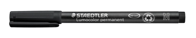 Een Viltstift Staedtler Lumocolor 317 permanent M zwart koop je bij VHK Kantoorartikelen