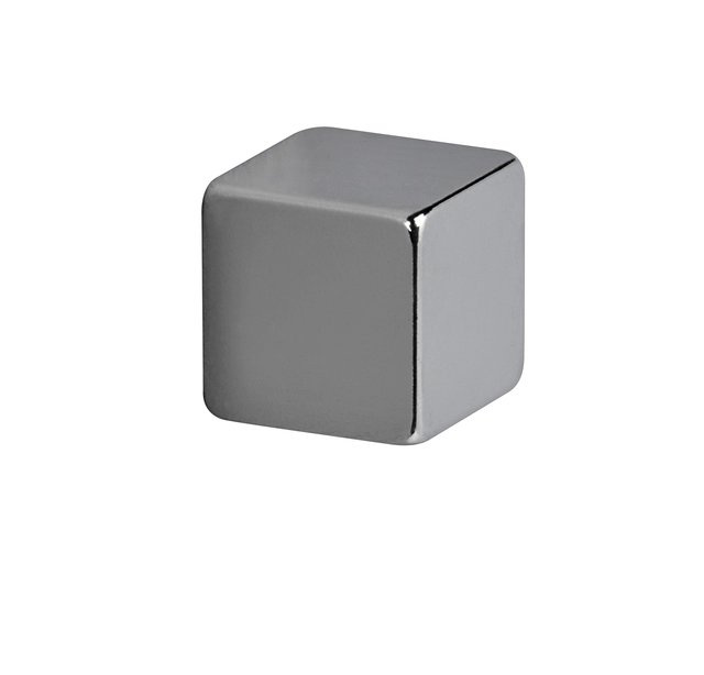 Een Magneet MAUL Neodymium kubus 10x10x10mm 3.8kg nikkel 4 stuks koop je bij Hoekmankantoorartikelen.nl