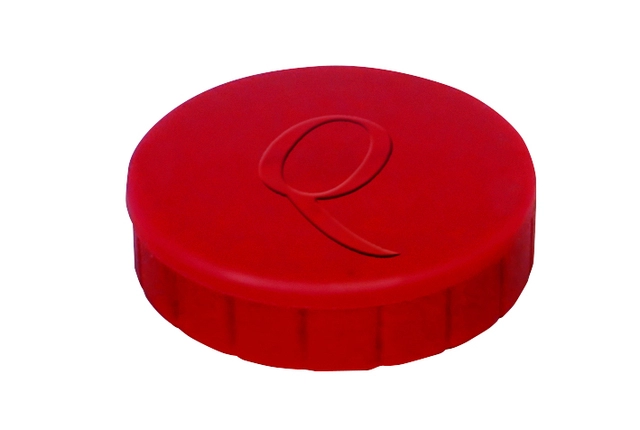 Een Magneet Quantore 32mm 800gram rood 10 stuks koop je bij Hoekmankantoorartikelen.nl