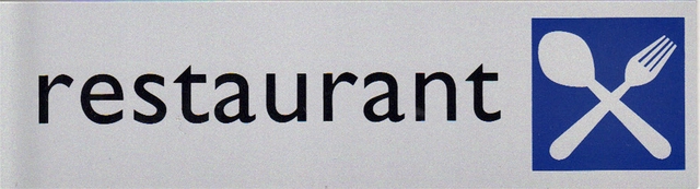 Een Infobord pictogram restaurant 165x44mm koop je bij VHK Kantoorartikelen