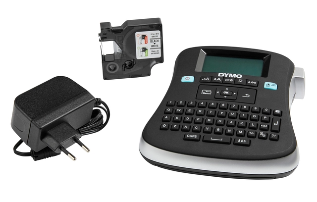 Een Labelprinter Dymo LabelManager 210D+ draagbaar qwerty 12mm zwart in koffer koop je bij Hoekmankantoorartikelen.nl