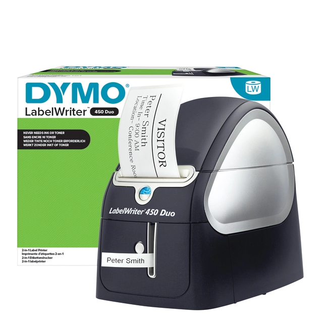 Een Labelprinter Dymo LabelWriter 450 Duo desktop zwart koop je bij VHK Kantoorartikelen