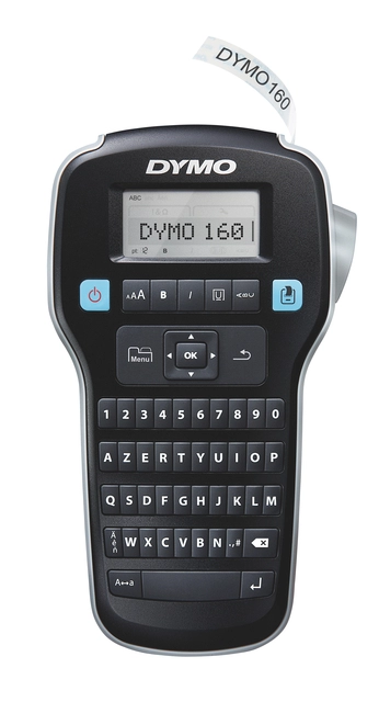 Een Labelprinter Dymo LabelManager 160 draagbaar azerty 12mm zwart koop je bij VHK Kantoorartikelen