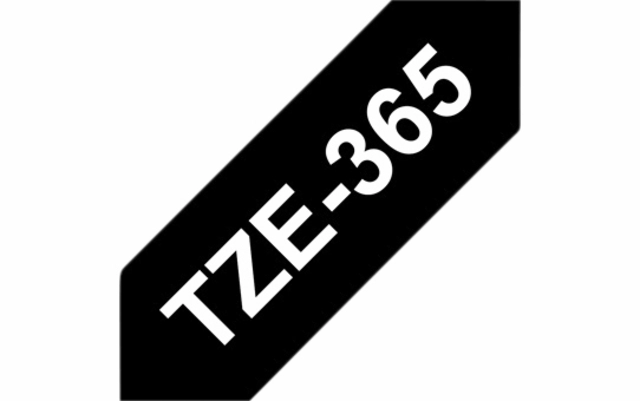 Een Labeltape Brother P-touch TZe-365 standaard 36mm wit op zwart koop je bij Hoekmankantoorartikelen.nl