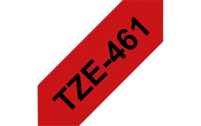 Een Labeltape Brother P-touch TZe-461 standaard 36mm zwart op rood koop je bij Hoekmankantoorartikelen.nl