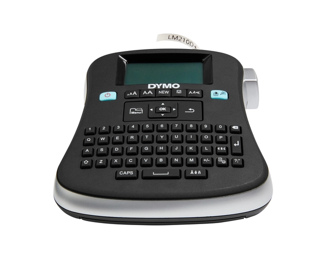 Een Labelprinter Dymo LabelManager 210D+ draagbaar qwerty 12mm zwart koop je bij VHK Kantoorartikelen