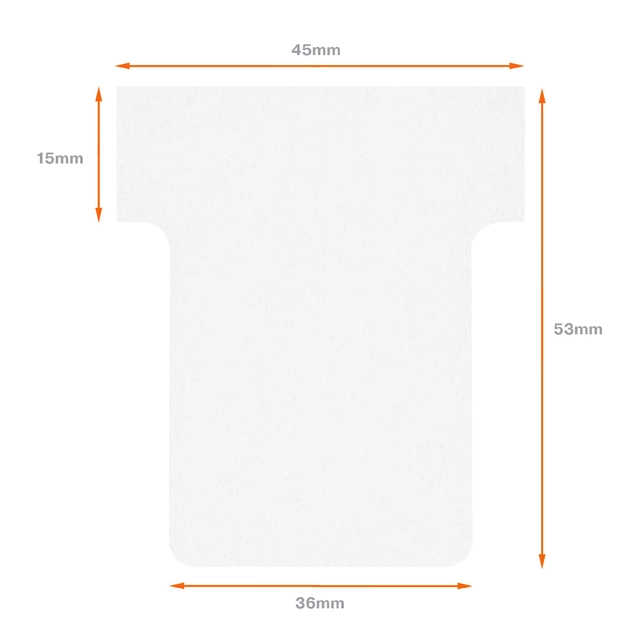 Een Planbord T-kaart Nobo nr 1.5 36mm wit 100 stuks koop je bij Hoekmankantoorartikelen.nl