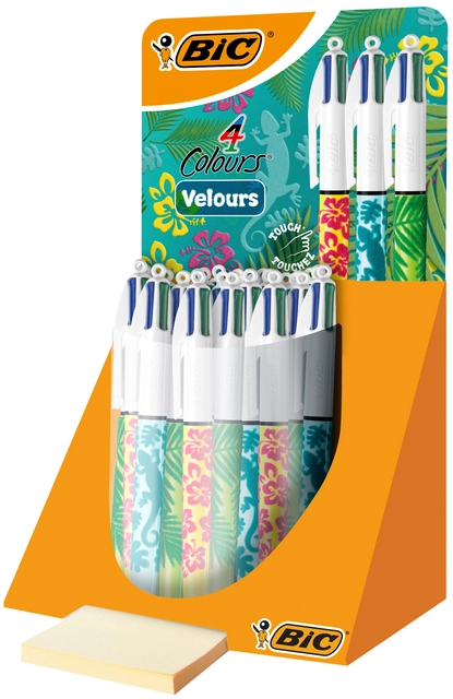 Een Balpen Bic 4kleuren velours medium assorti koop je bij Hoekmankantoorartikelen.nl