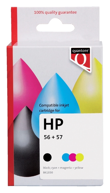 Een Inktcartridge Quantore alternatief tbv HP SA342AE 56 57 zwart kleur koop je bij VHK Kantoorartikelen