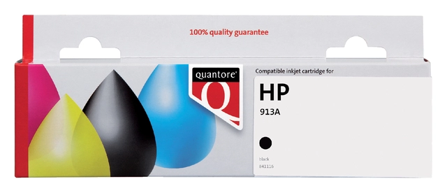 Een Inktcartridge Quantore alternatief tbv HP L0R95AE 913A zwart koop je bij VHK Kantoorartikelen