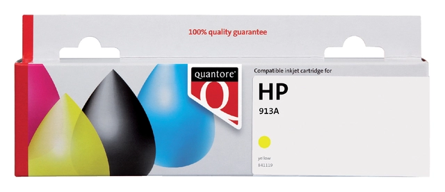 Een Inktcartridge Quantore alternatief tbv HP F6T79AE 913A geel koop je bij VHK Kantoorartikelen