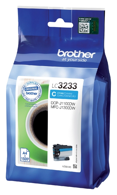 Een Inktcartridge Brother LC-3233C blauw koop je bij VHK Kantoorartikelen