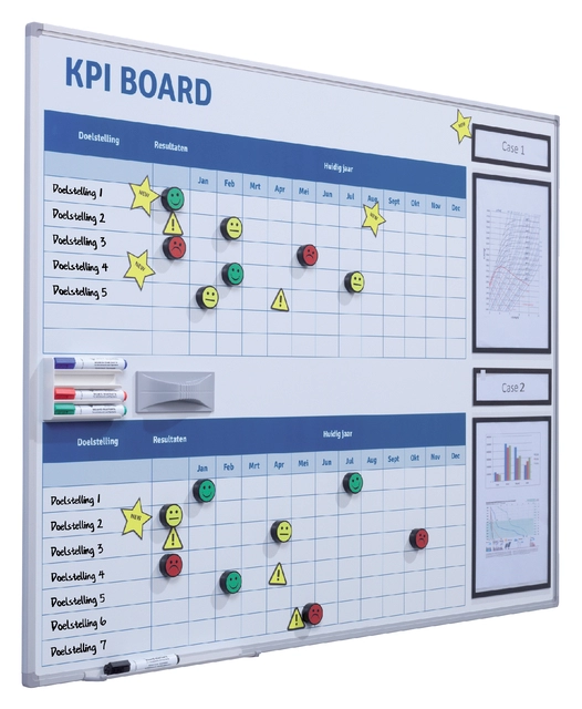 Een Kpi bord + starterkit visual management 90x120cm koop je bij VHK Kantoorartikelen