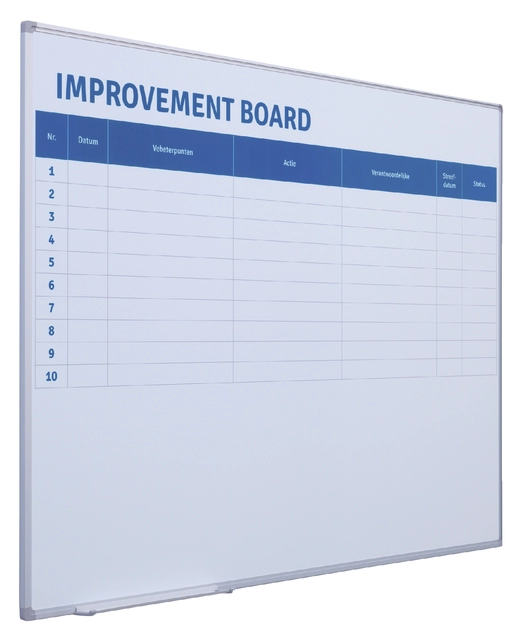 Een Verbeterbord + starterkit visual management 90x120cm koop je bij Hoekmankantoorartikelen.nl