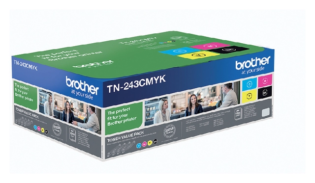 Een Toner Brother TN-243 zwart + 3 kleuren koop je bij Hoekmankantoorartikelen.nl