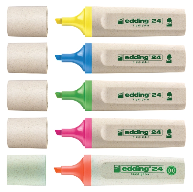 Een Markeerstift edding 24 Ecoline geel koop je bij VHK Kantoorartikelen