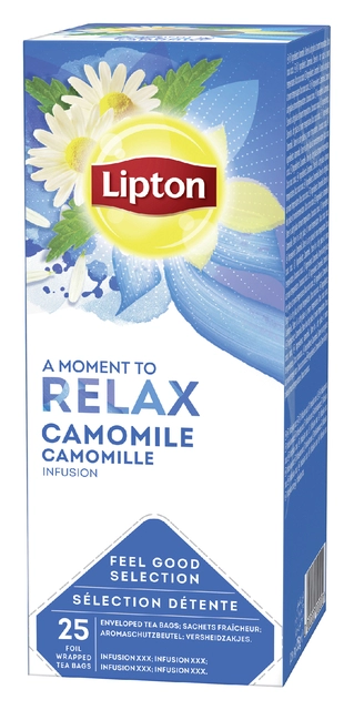 Een Thee Lipton Relax camomile 25x1.5gr koop je bij VHK Kantoorartikelen