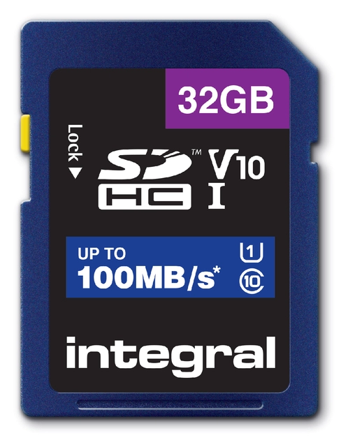 Een Geheugenkaart Integral SDHC V10 32GB koop je bij VHK Kantoorartikelen