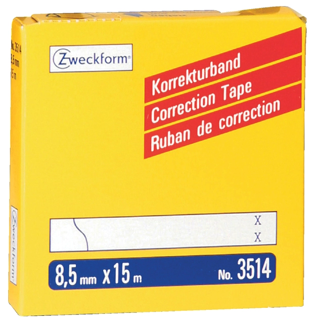 Een Correctietape Zweckform 3514 8.5mmx15m 2regels koop je bij VHK Kantoorartikelen