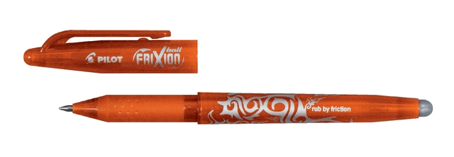 Een Rollerpen PILOT friXion medium oranje koop je bij VHK Kantoorartikelen