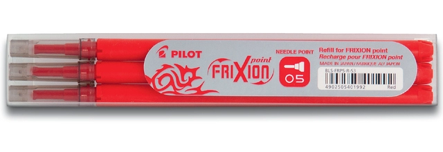 Een Rollerpenvulling PILOT friXion fijn rood set à 3 stuks koop je bij Hoekmankantoorartikelen.nl