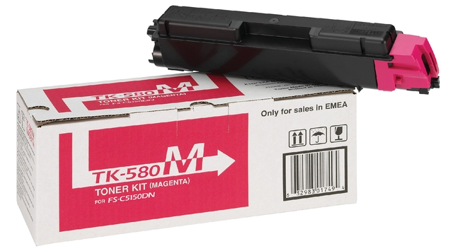 Een Toner Kyocera TK-580M rood koop je bij Hoekmankantoorartikelen.nl