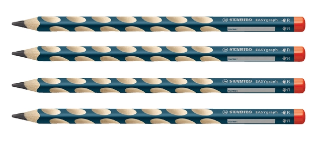 Een Potlood STABILO Easygraph grafiet 322 HB rechtshandig koop je bij Hoekmankantoorartikelen.nl
