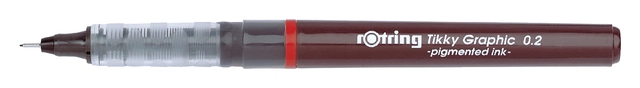 Een Fineliner rOtring Tikky Graphic 0.2mm koop je bij Hoekmankantoorartikelen.nl